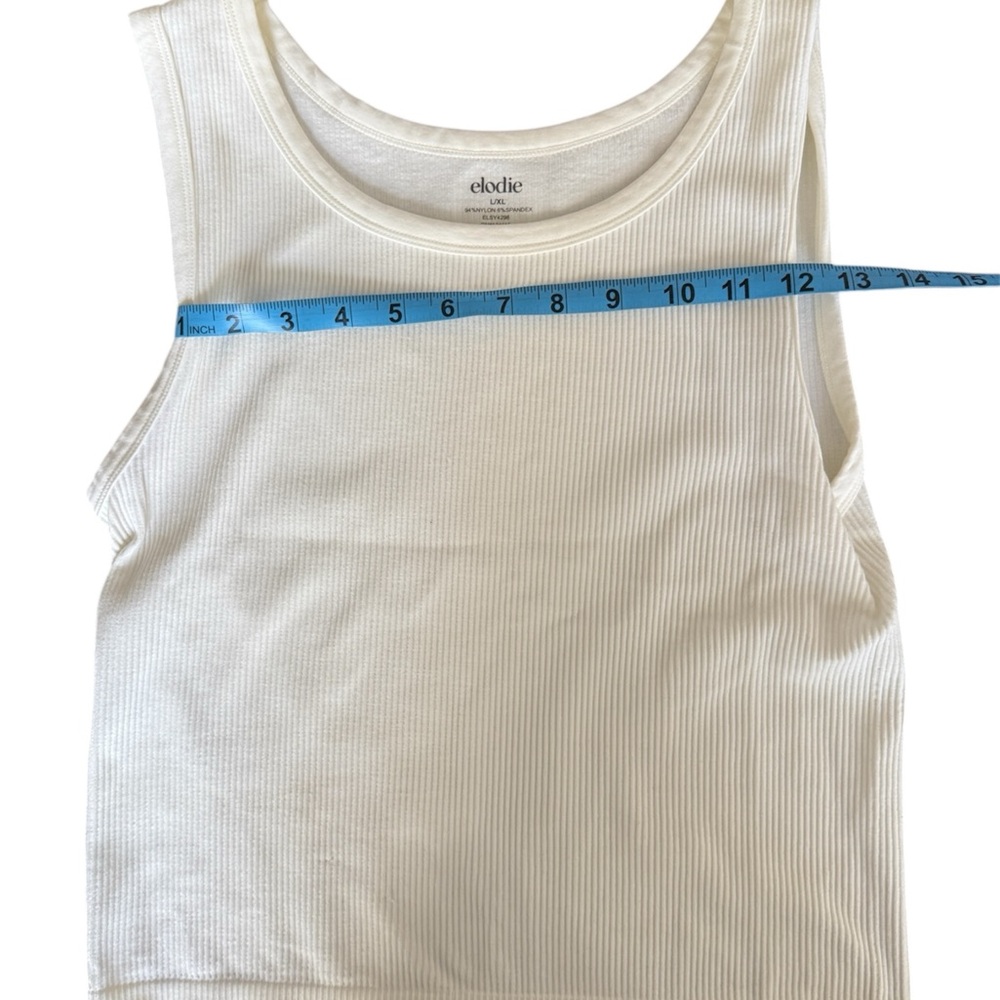 Elodie Cream Ribbed Tank Top